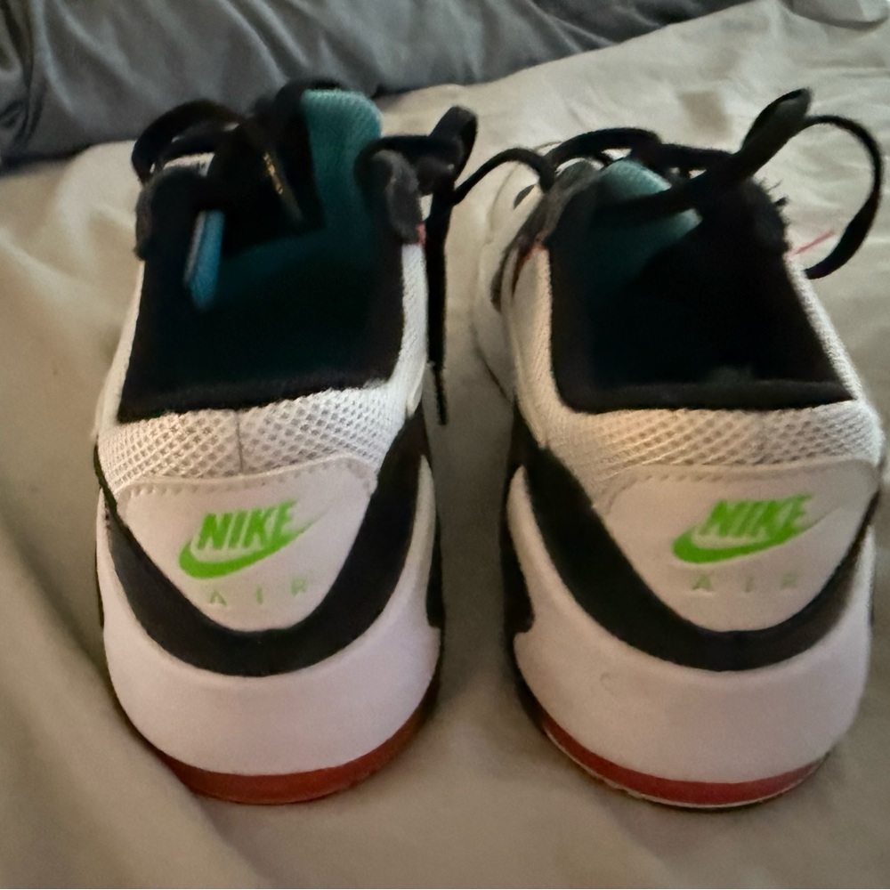 Nike Kids' White, Black, and Green Sneakers